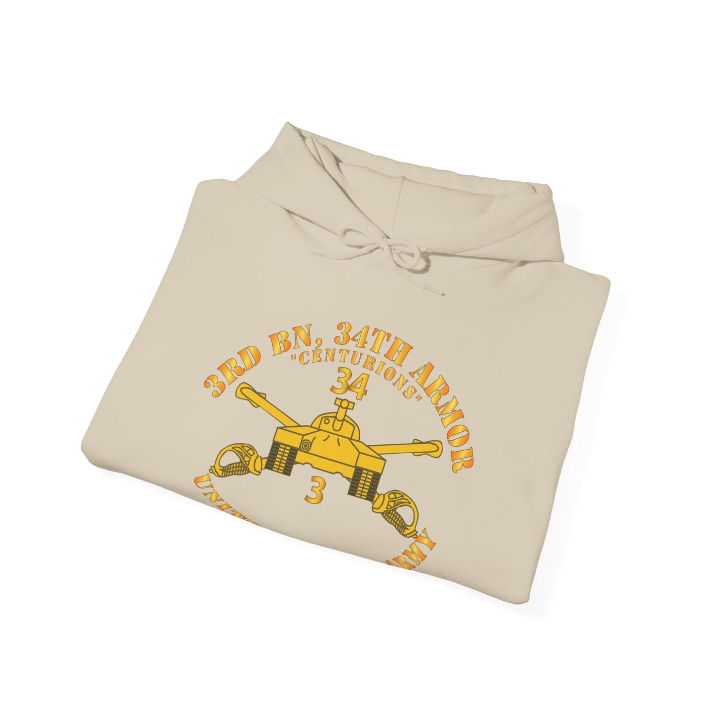 Unisex Heavy Blend™ Hooded Sweatshirt - Army - 3rd Bn, 34th Armor - Centurions  - Armor Branch