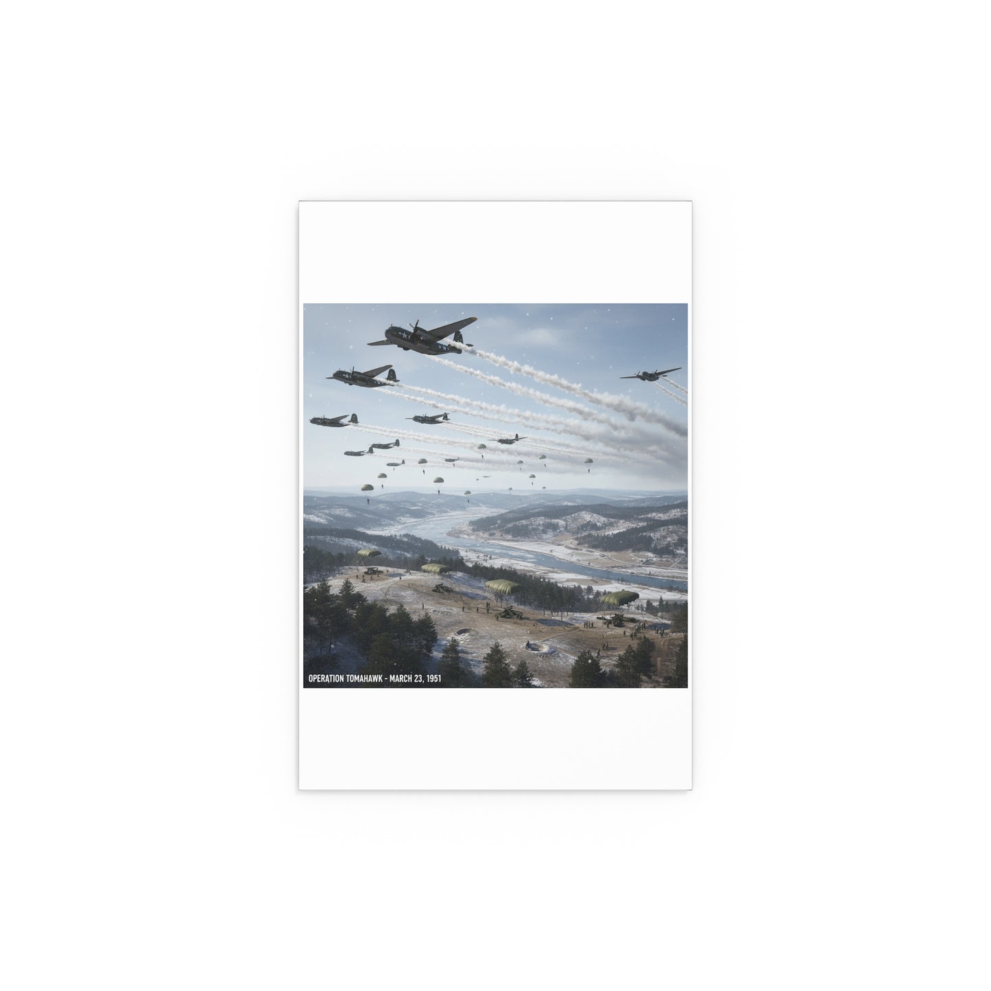 Indoor and Outdoor Silk Posters - Operation Tomahawk - 187th Regimental Combat Team