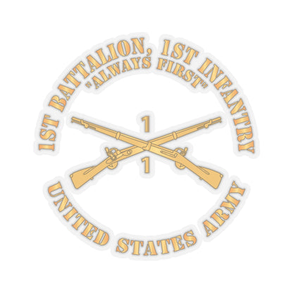 Kiss-Cut Stickers - Army - 1st Battalion, 1st Infantry Regiment Branch - Always First - US Army X 300