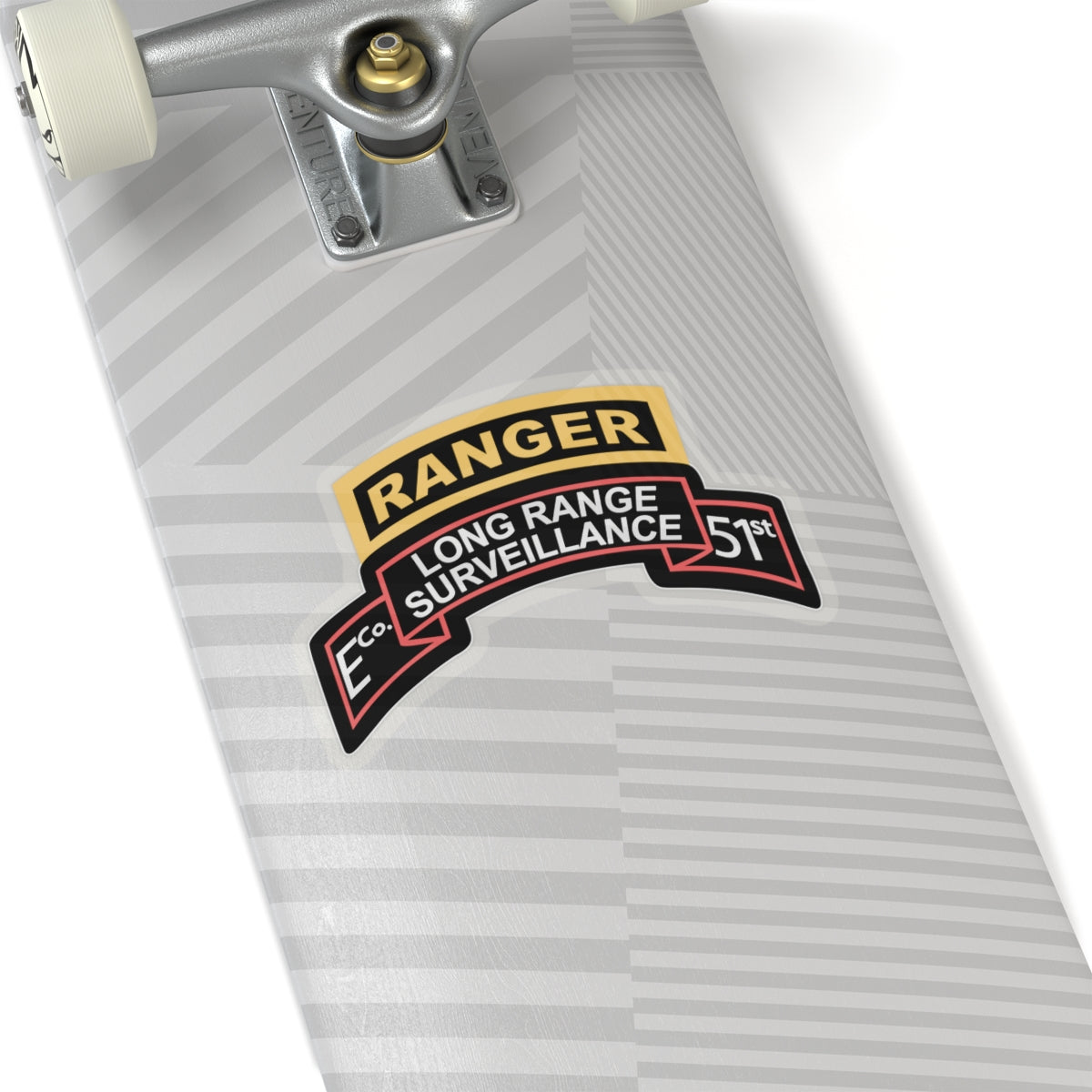 Kiss-Cut Stickers - Army - Airborne Ranger - E Company- 51st Infantry (Ranger) w Ranger Tab