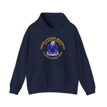 Unisex Heavy Blend™ Hooded Sweatshirt - Army - 180th Cavalry Regiment - Oklahoma Warriors - US Army X 300