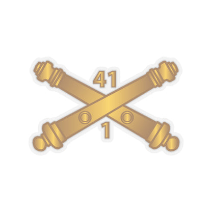 Kiss-Cut Stickers - Army - 1st Bn 41st Artillery  w Branch X 300