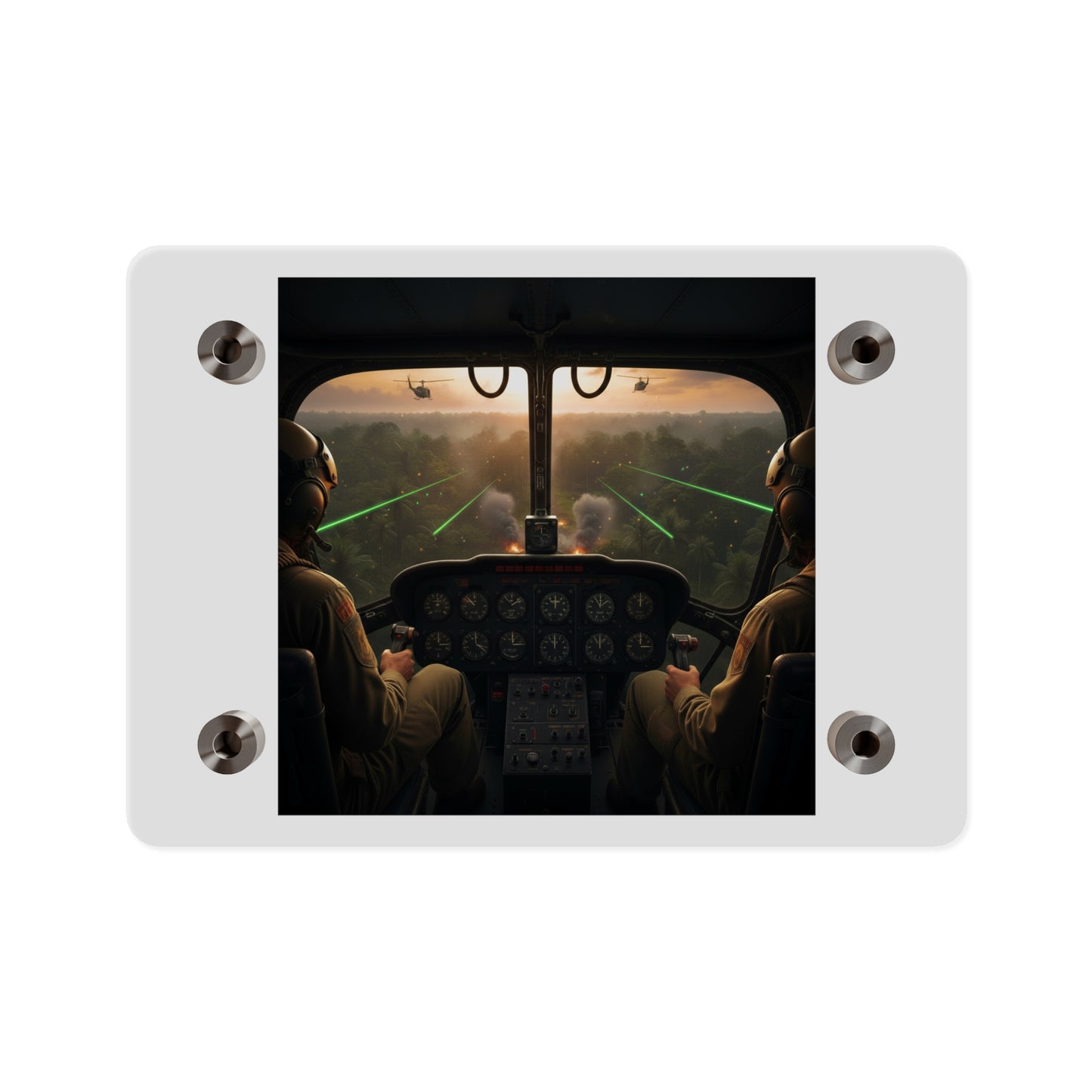 Acrylic Wall Art Panel - Pilots View Hot LZ - Vietnam