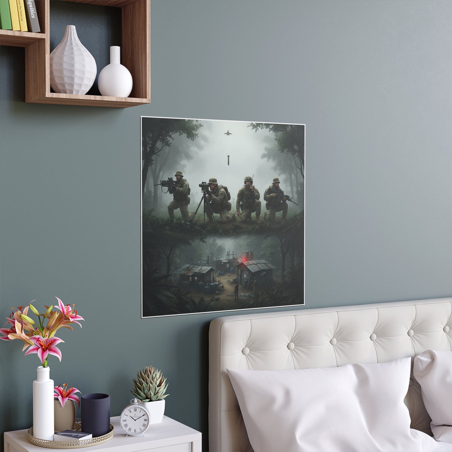 Indoor and Outdoor Silk Posters - Jungle Drug Lab Destruction wo Explosions
