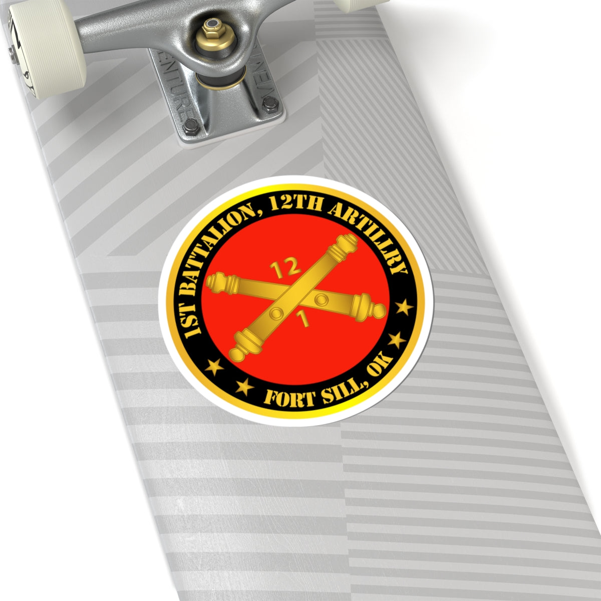 Kiss-Cut Stickers - Army - 1st Battalion, 12th Artillery Regiment w Branch Ft Sill OK