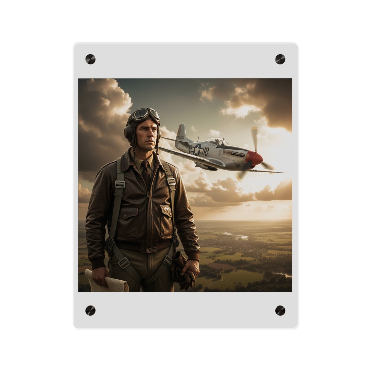 Acrylic Wall Art Panel - Army Air Corps Pilot