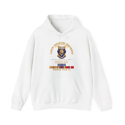 Unisex Heavy Blend™ Hooded Sweatshirt - Army -  149th Infantry Regiment - Battle of Leyet-Luzon - COA - WWII PAC SVC X 300