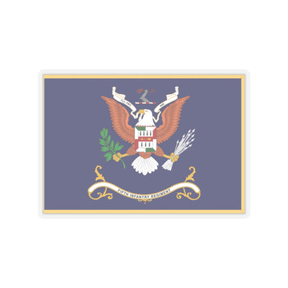 Kiss-Cut Stickers - Army - Regimental Colors - 5th Infantry Regiment  - I'LL TRY, SIR - Flag w Fringe X 300