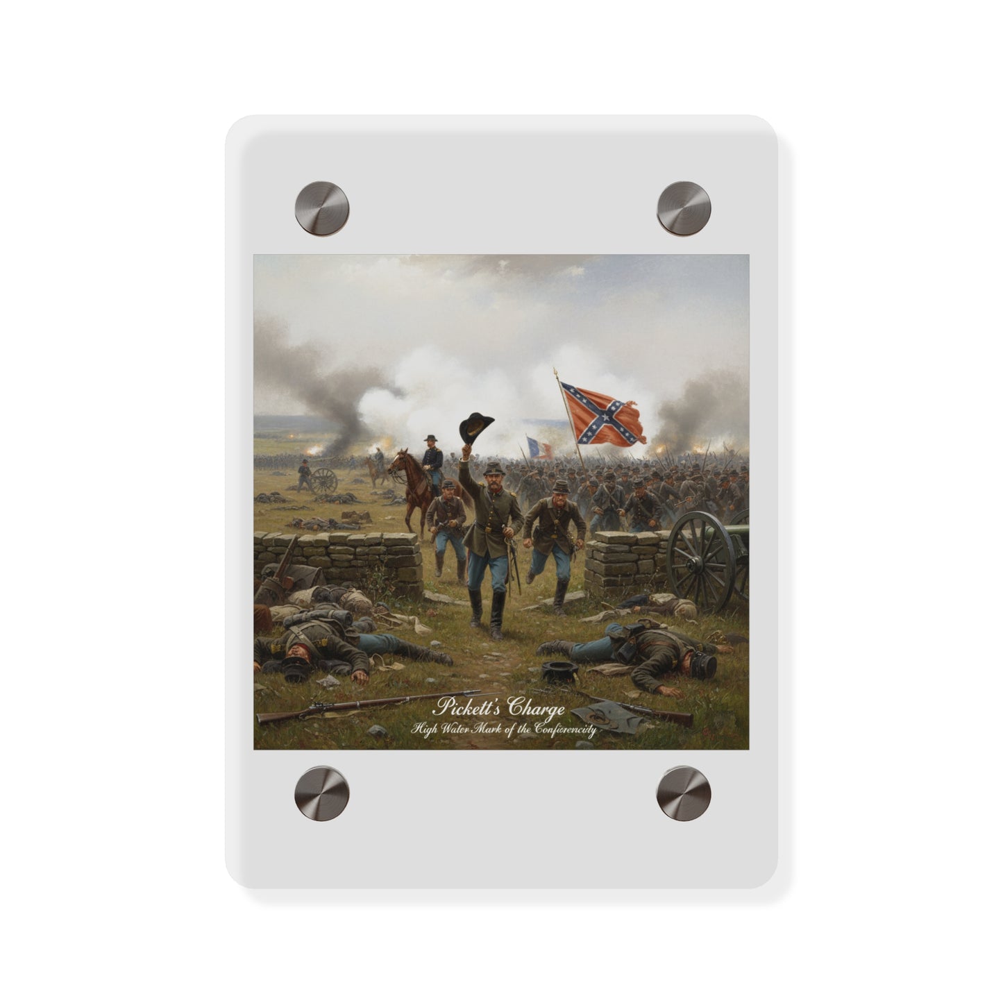 Acrylic Wall Art Panel - Picketts Charge with Hat