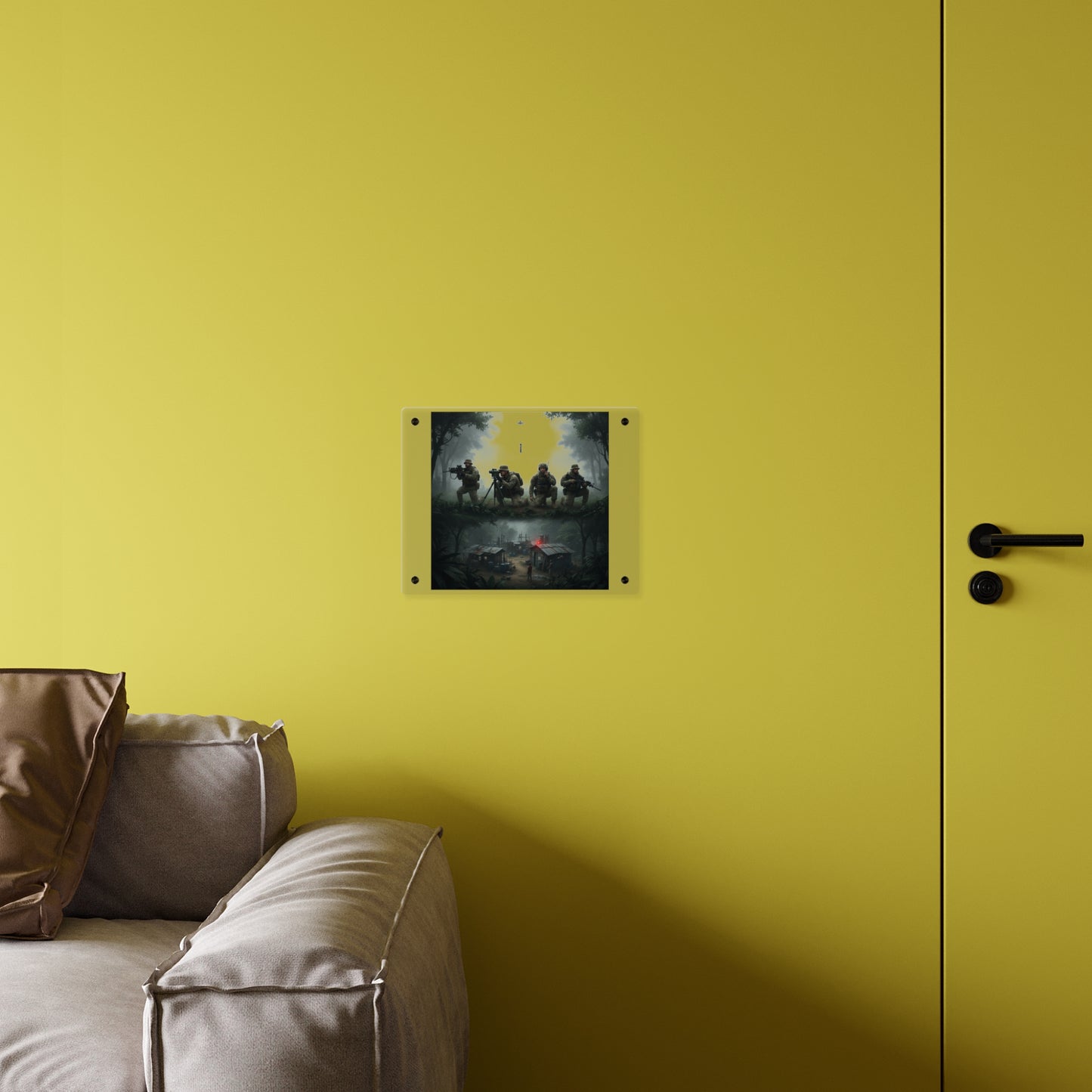 Acrylic Wall Art Panel - Jungle Drug Lab Destruction wo Explosions