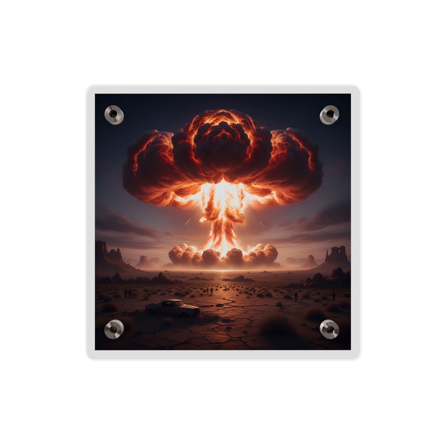 Acrylic Wall Art Panel - Atomic Blast in the desert