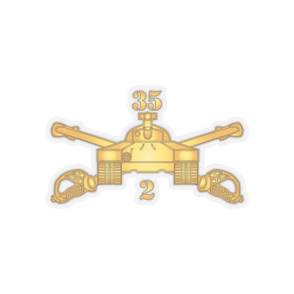 Kiss-Cut Stickers - Army - 2nd Bn, 35th Armor - Armor Branch wo Txt X 300