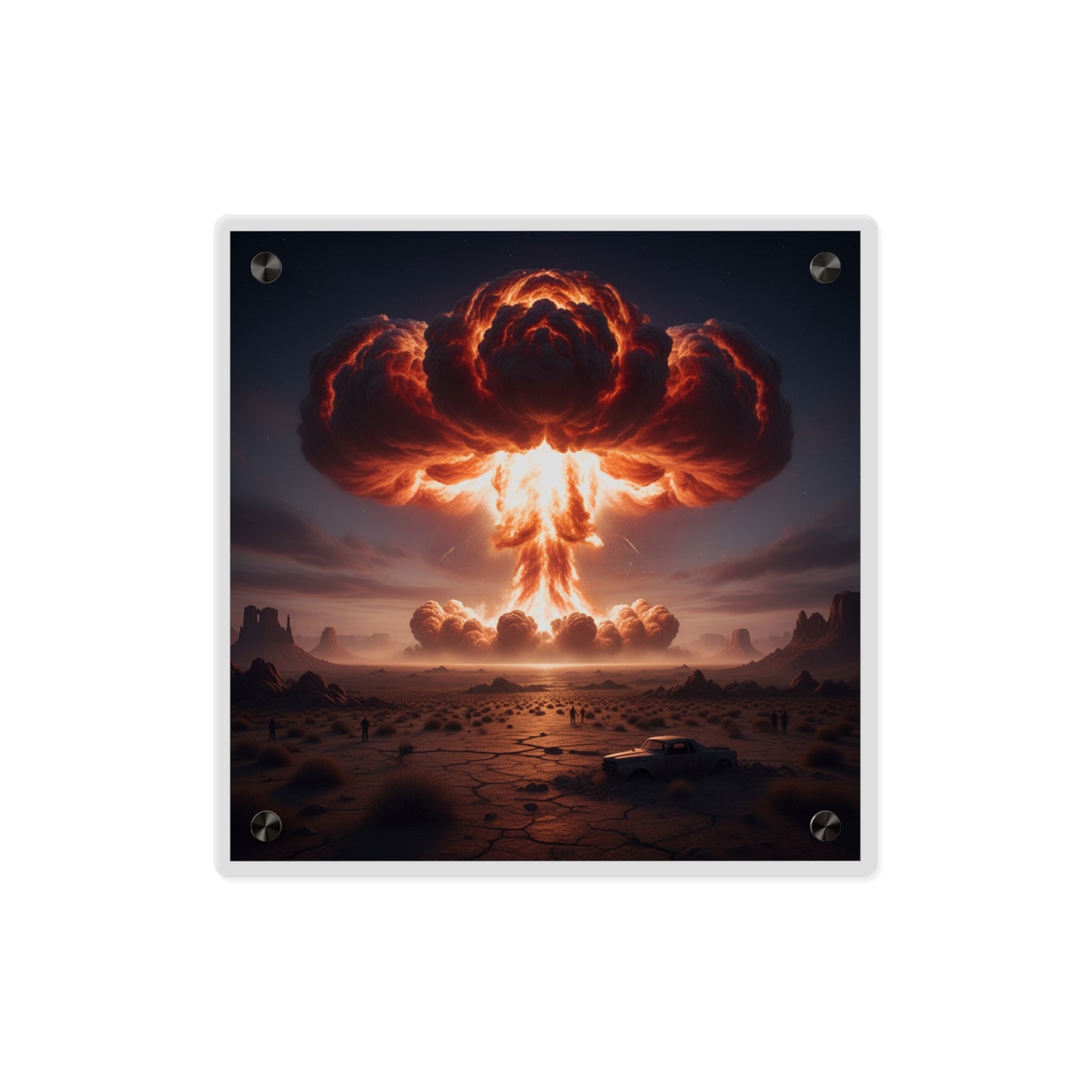 Acrylic Wall Art Panel - Atomic Blast in the desert