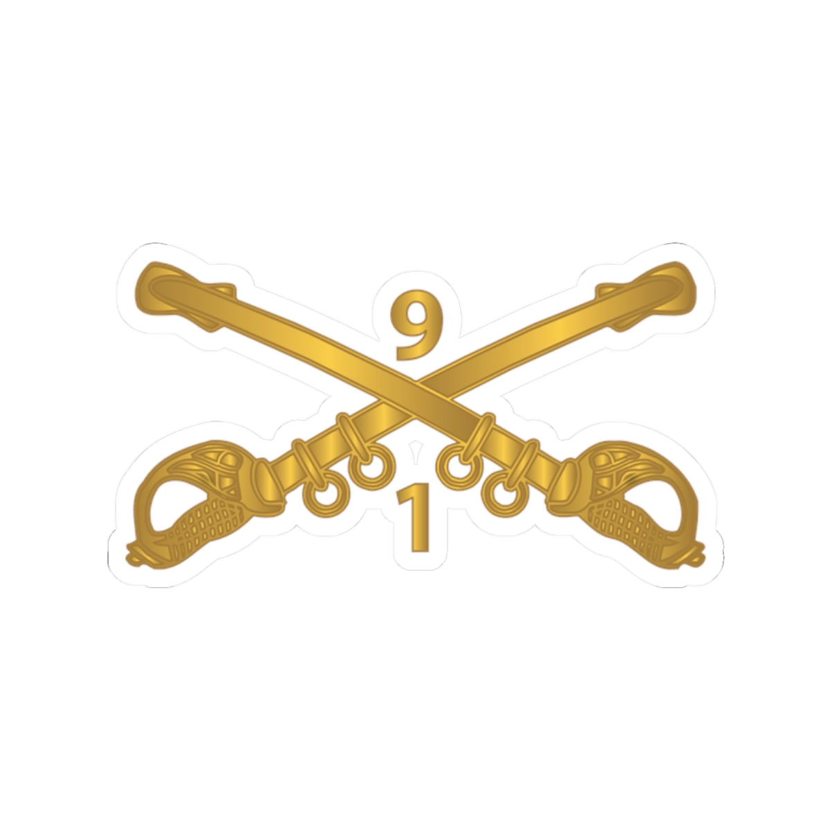 Kiss-Cut Stickers - Army - 1st Squadron, 9th Cavalry Branch wo Txt X 300