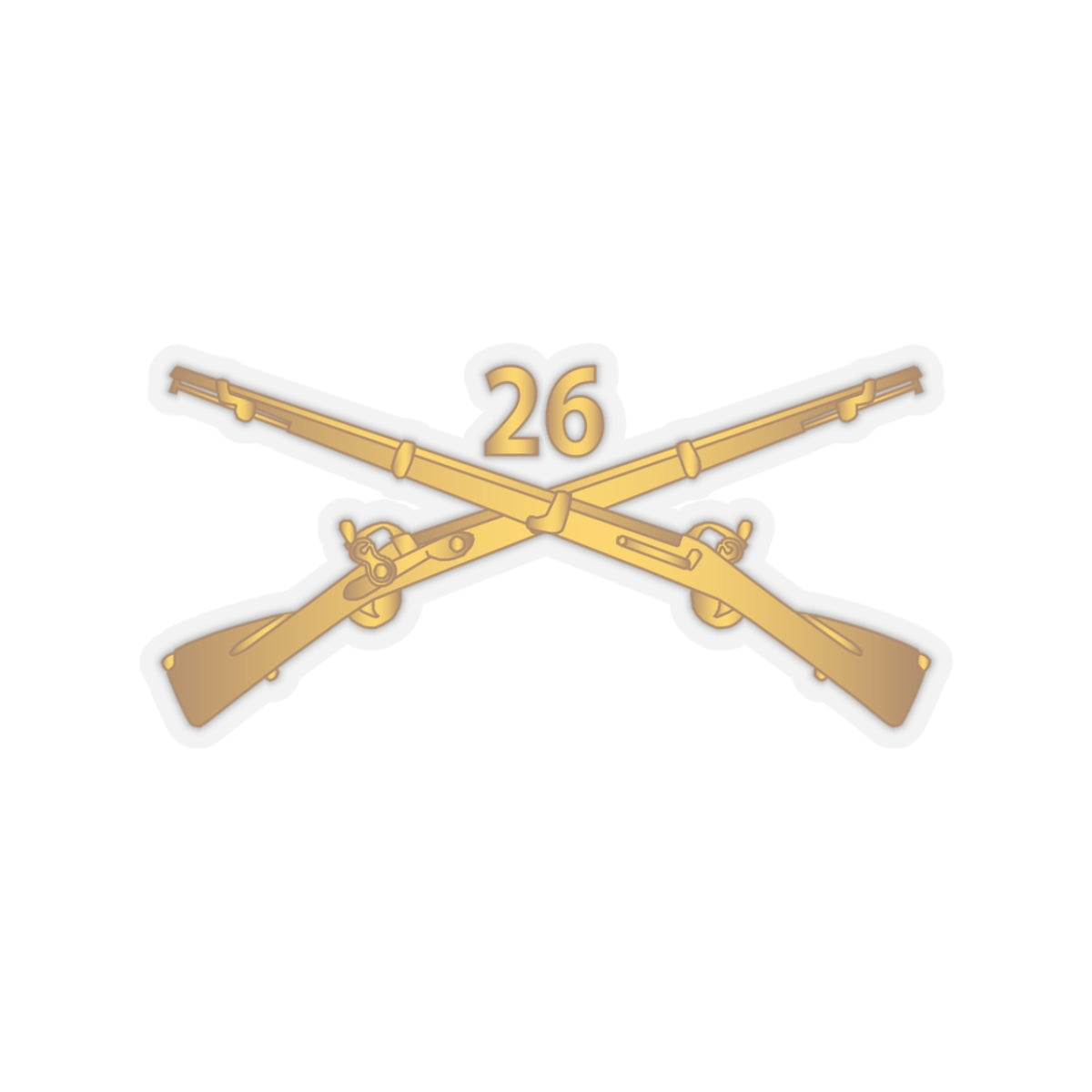 Kiss-Cut Stickers - Army - 26th Infantry Regiment - w Infantry Br wo Txt X 300
