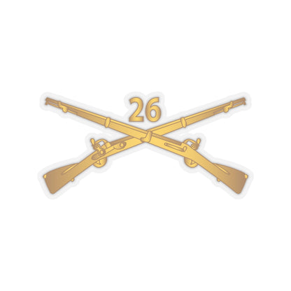 Kiss-Cut Stickers - Army - 26th Infantry Regiment - w Infantry Br wo Txt X 300