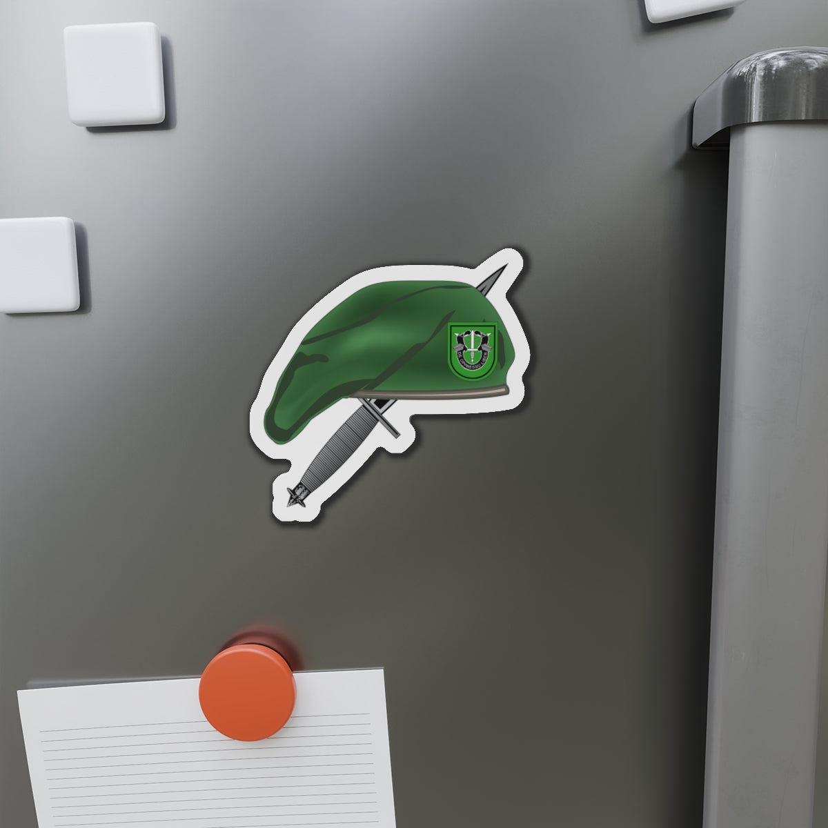 Die-Cut Magnet - 10th SFG Beret with Dagger