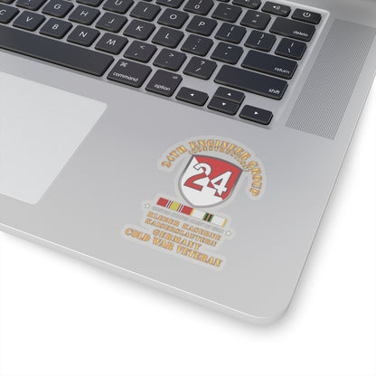 Kiss-Cut Stickers - 24th Engineer Group (Construction) - Kaiserslautern, Germany 1954 - 1972- w COLD WAR SVC X 300