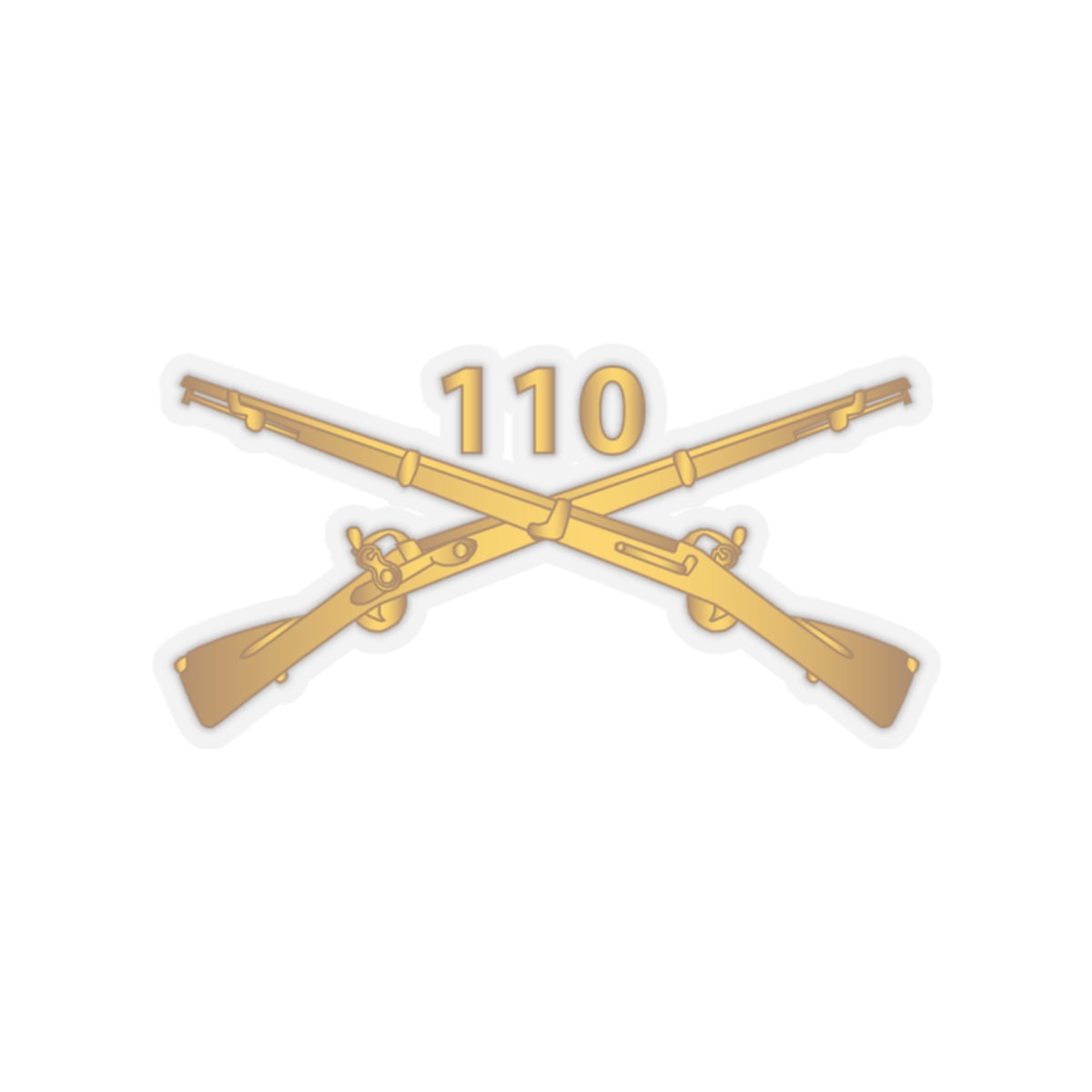 Kiss-Cut Stickers - Army - 110th Infantry Regiment - Inf Branch wo Txt X 300