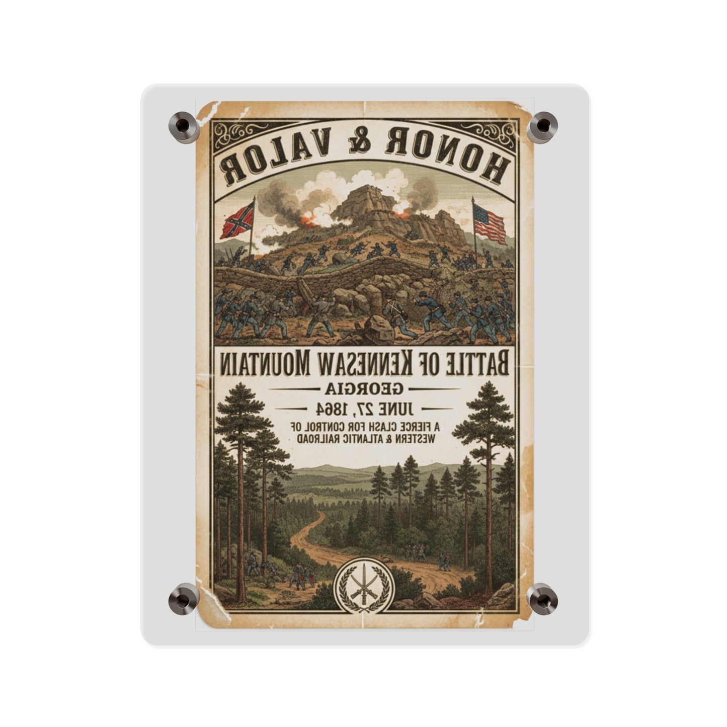 Acrylic Wall Art Panel - Battle of Kennesaw Mountain