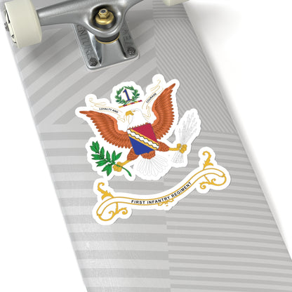 Kiss-Cut Stickers - Army - Regimental Colors - 1st Infantry Regiment X 300