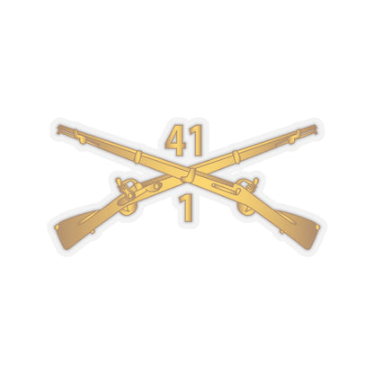 Kiss-Cut Stickers - Army - 1st Bn 41st  Infantry wo Txt X 300 - Hat