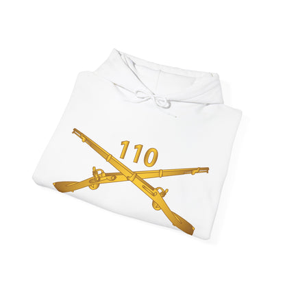 Unisex Heavy Blend™ Hooded Sweatshirt - Army - 110th Infantry Regiment - Inf Branch wo Txt X 300