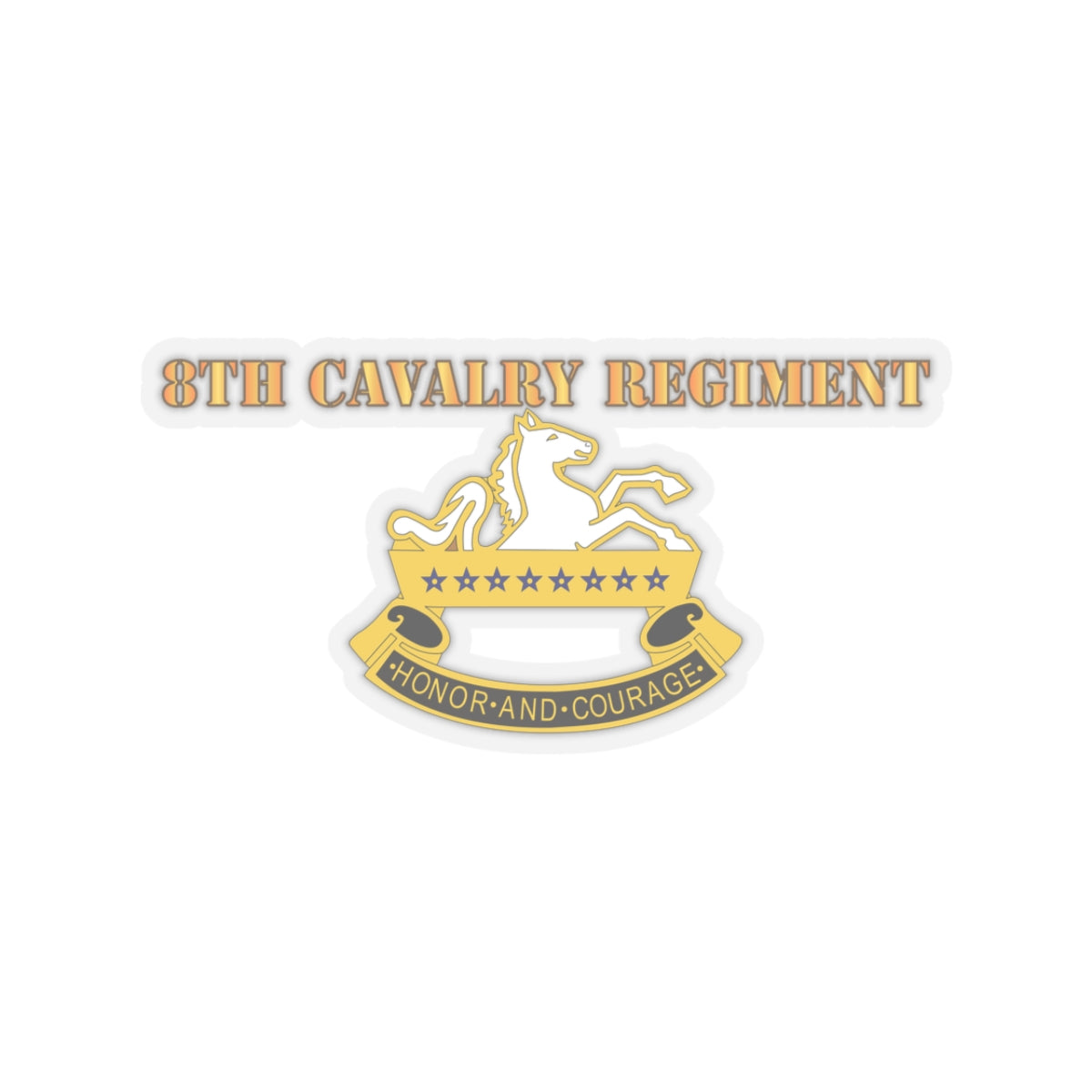 Kiss-Cut Stickers - Army - 8th Cavalry Regiment