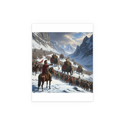 Indoor and Outdoor Silk Posters - Hannibal Crossing the Alps to Atttack Rome