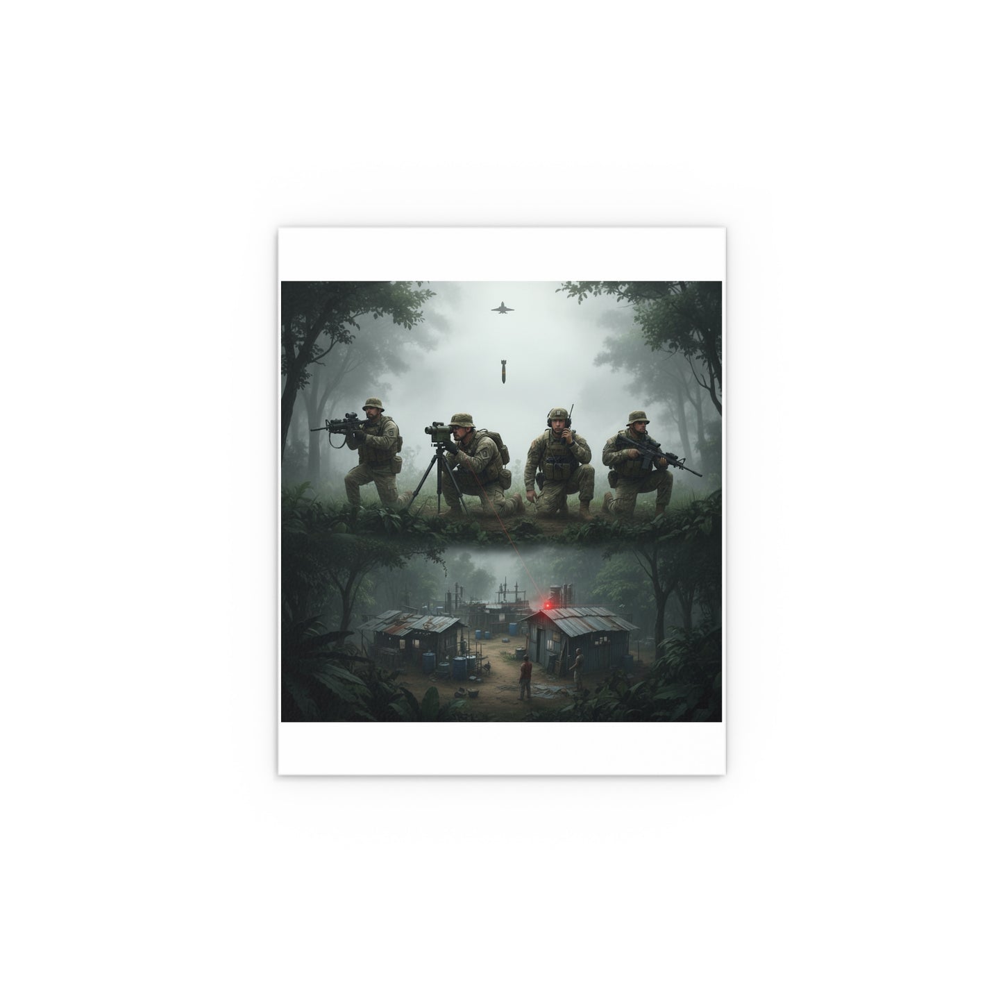 Indoor and Outdoor Silk Posters - Jungle Drug Lab Destruction wo Explosions