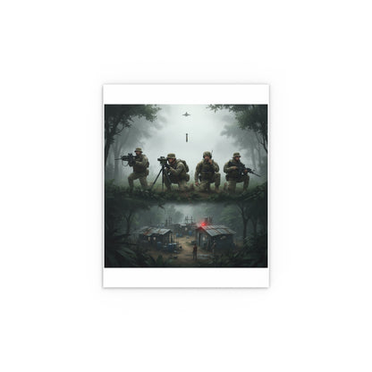 Indoor and Outdoor Silk Posters - Jungle Drug Lab Destruction wo Explosions