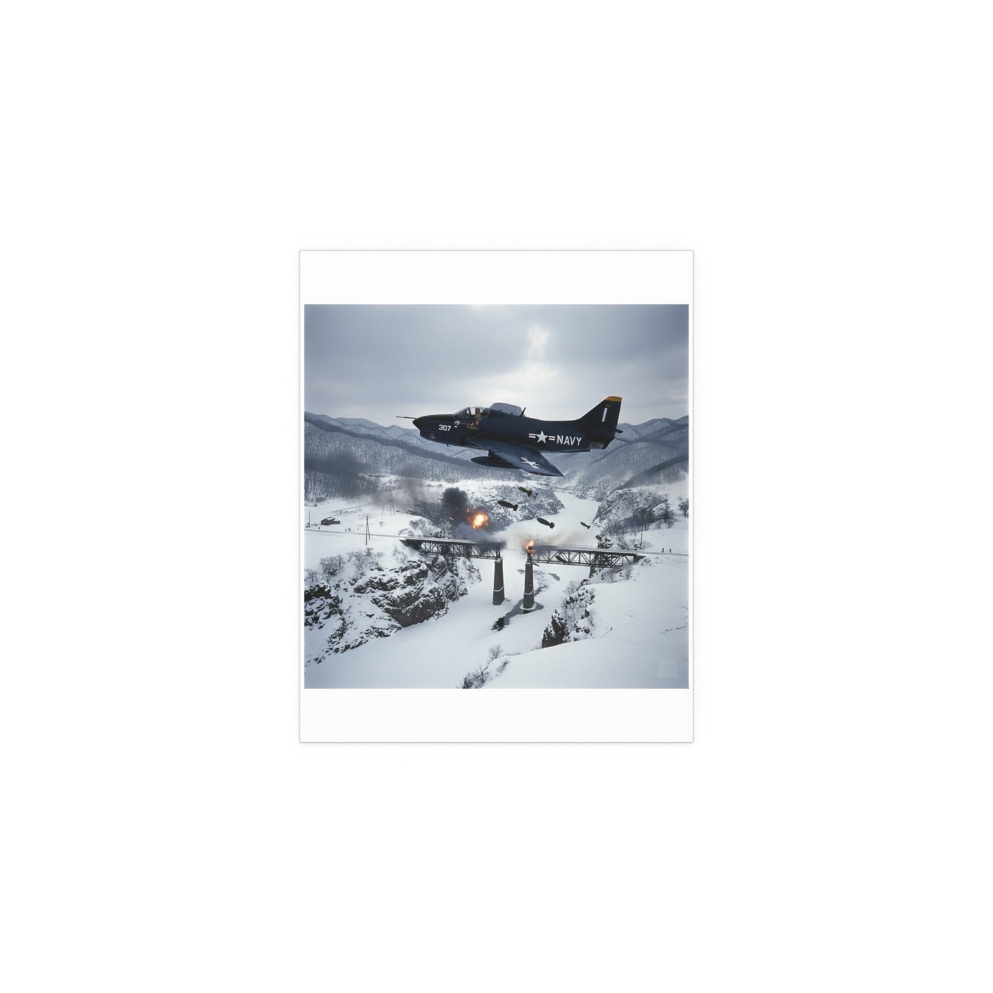 Indoor and Outdoor Silk Posters - Attack at Majon-ni and Samdong-ni during Korean War