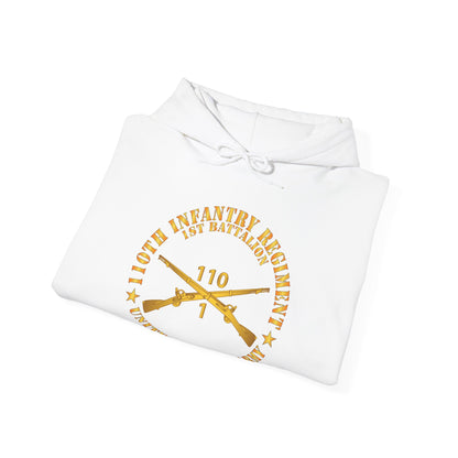 Unisex Heavy Blend™ Hooded Sweatshirt - Army - 1st Battalion, 110th Infantry Regiment - Br  X 300