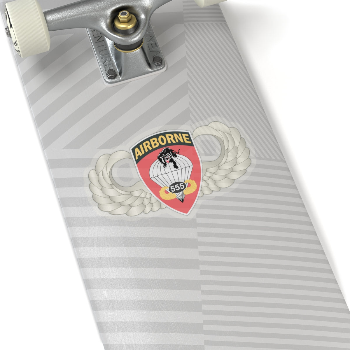 Airborne badge with wings on a transparent background