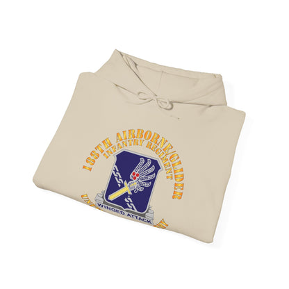 Unisex Heavy Blend™ Hooded Sweatshirt - Army  - 188th Airborne - Glider Infantry Regiment - DUI X 300