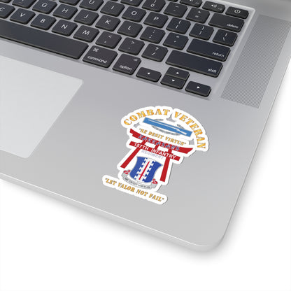 Kiss-Cut Stickers - Army - Combat Veteran - 187th Infantry Regiment - Torii, Rakkasans, Let Valor Not Fail, English, Latin w CIB X 300