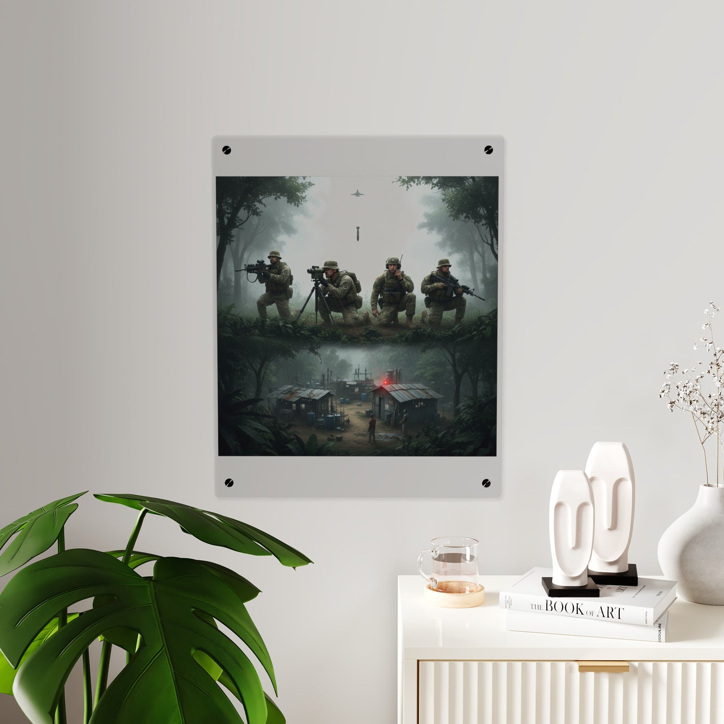 Acrylic Wall Art Panel - Jungle Drug Lab Destruction wo Explosions