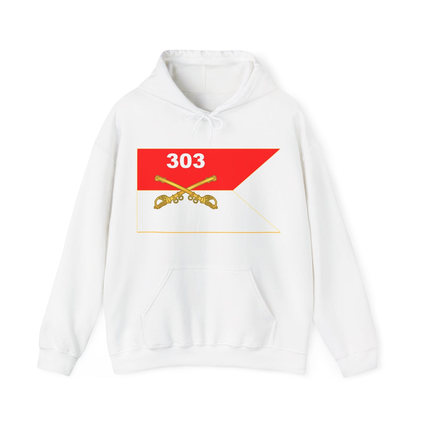 Unisex Heavy Blend™ Hooded Sweatshirt - Army - 303rd Armored Cavalry Regiment - Guidon