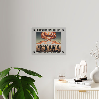 Acrylic Wall Art Panel - Atomic Testing in Nevada Desert Operation Fury
