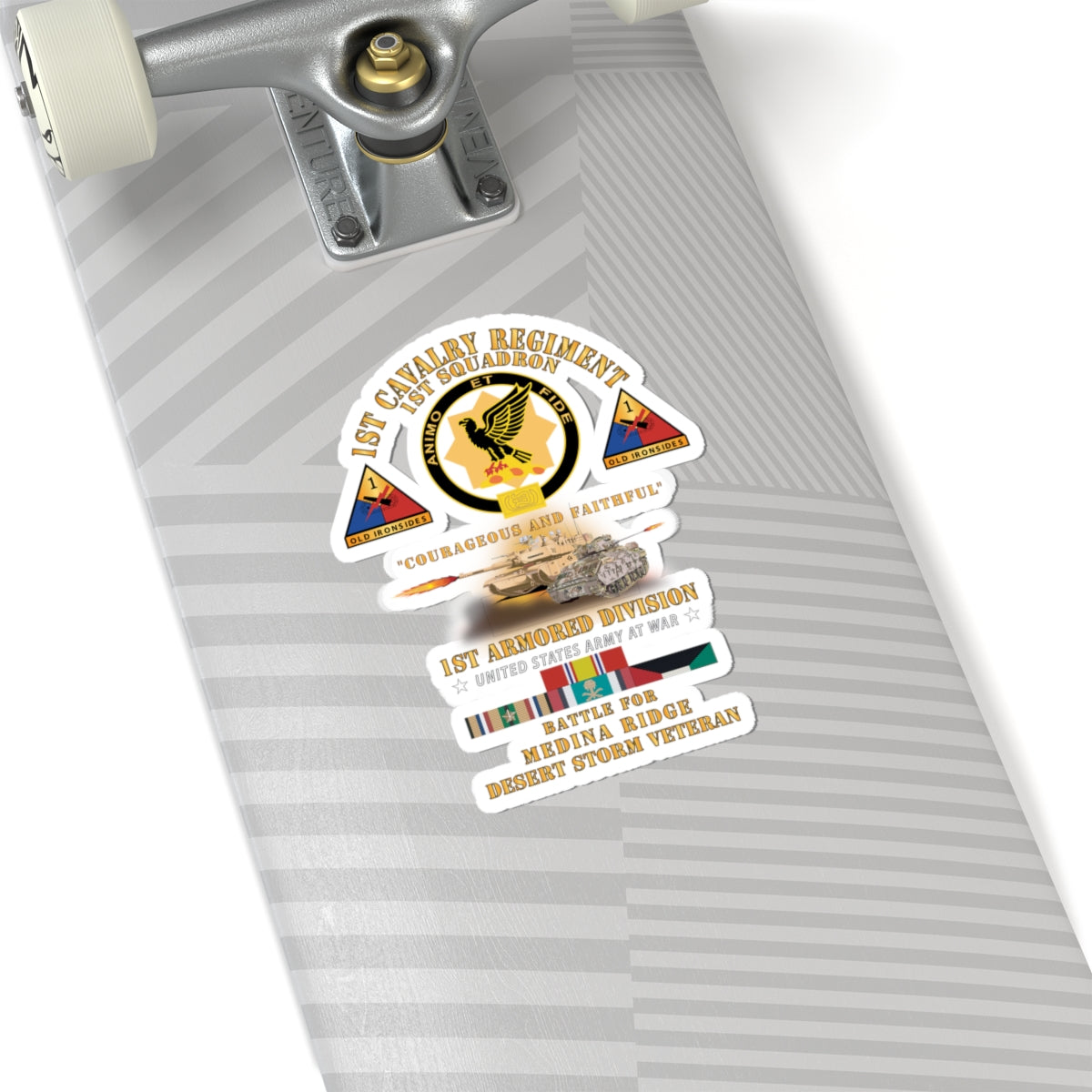 Kiss-Cut Stickers - Army - 1st Squadron 1st Cavalry Regiment - 1st AD - Battle Medina Ridge w M1 - M2 - D