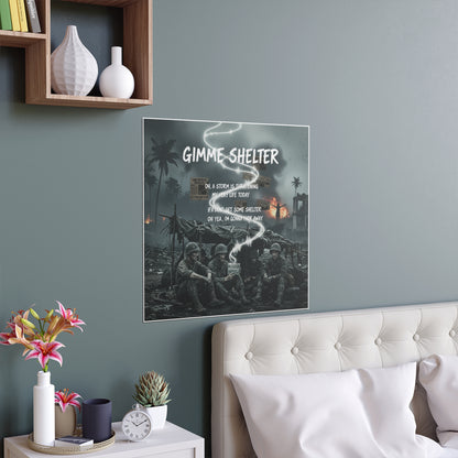 Indoor and Outdoor Silk Posters - Giveme Shelter X 2024