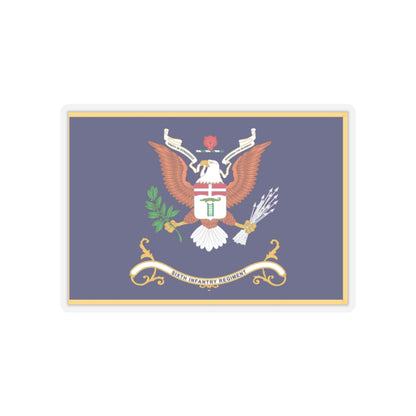 Kiss-Cut Stickers - Army - Regimental Colors - 6th Infantry Regiment  - UNITY IS STRENGTH - Flag w Fringe X 300