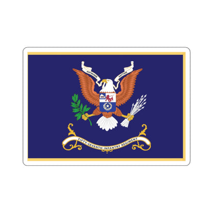 Kiss-Cut Stickers - Army - Regimental Colors - 57th Infantry Regiment  - ANYWHERE, ANYTIME Flag w Fringe X 300