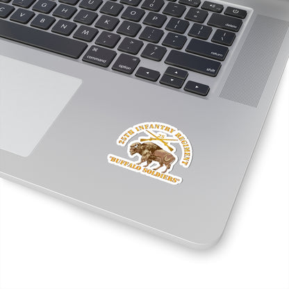 Kiss-Cut Stickers - Army - 25th Infantry Regiment - Buffalo Soldiers w 25th Inf Branch Insignia