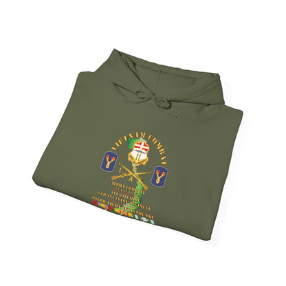 Unisex Heavy Blend™ Hooded Sweatshirt - Army - Vietnam Combat Vet w DUI - Br -  Alpha Co, 1st Bn, 6th Inf - LZ Center w 196th LIB w VN SVC X 300