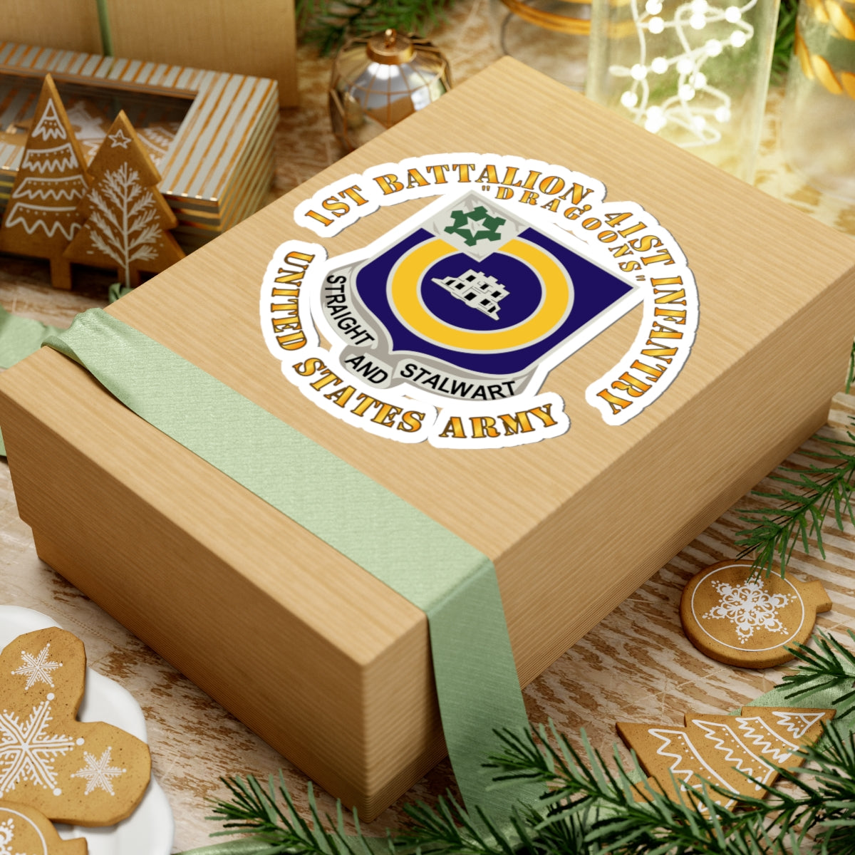 Kiss-Cut Stickers - Army - 1st Bn, 41st Infantry - DUI - Dragoons