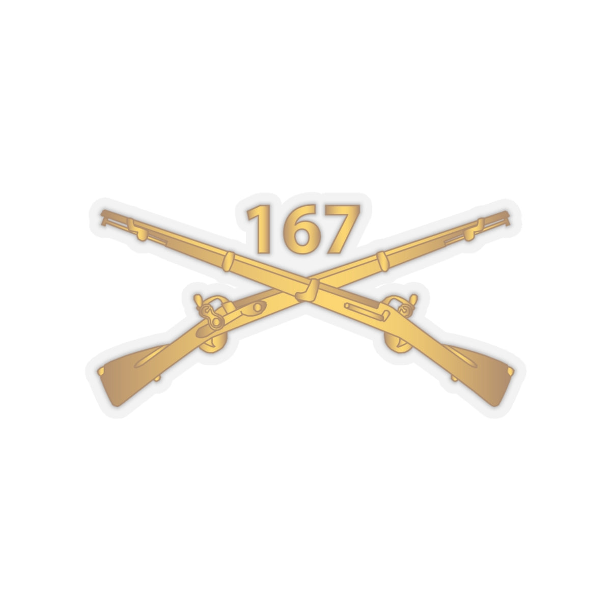 Kiss-Cut Stickers - Army - 167th Infantry Regiment - Inf Branch wo Txt X 300