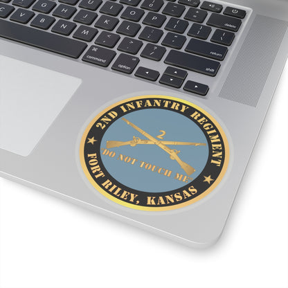 Kiss-Cut Stickers - Army - 2nd  Infantry Regiment Branch - Do Not Touch Me - Fort Riley, Kansas