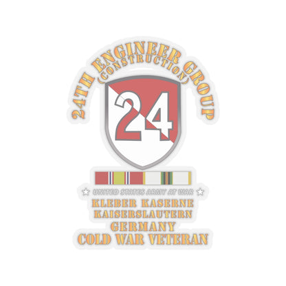 Kiss-Cut Stickers - 24th Engineer Group (Construction) - Kaiserslautern, Germany 1954 - 1972- w COLD WAR SVC X 300