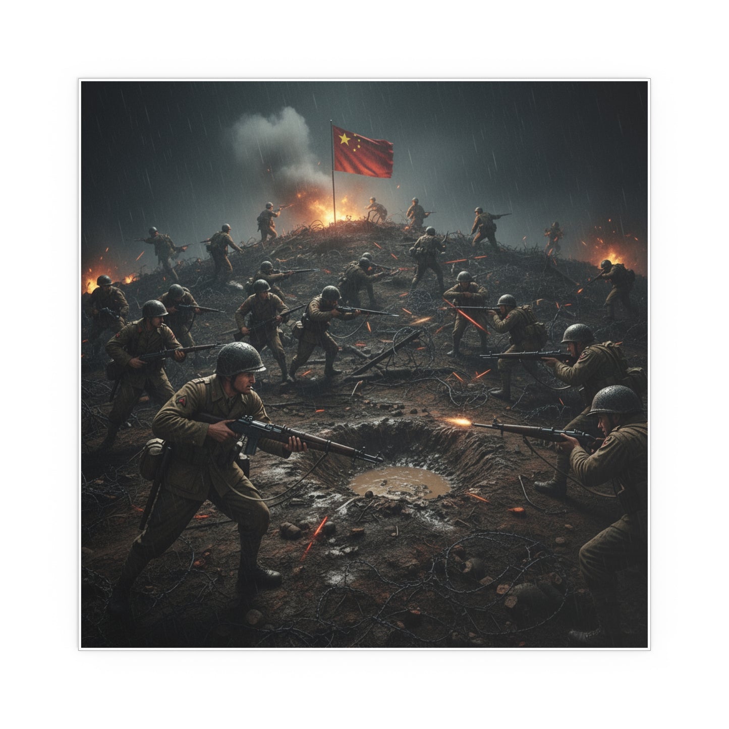 Indoor and Outdoor Silk Posters - PorkChop Hill - Korean War
